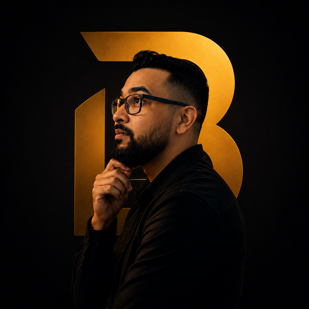 Benny Soluções Web — identidade visual premium em dourado e preto