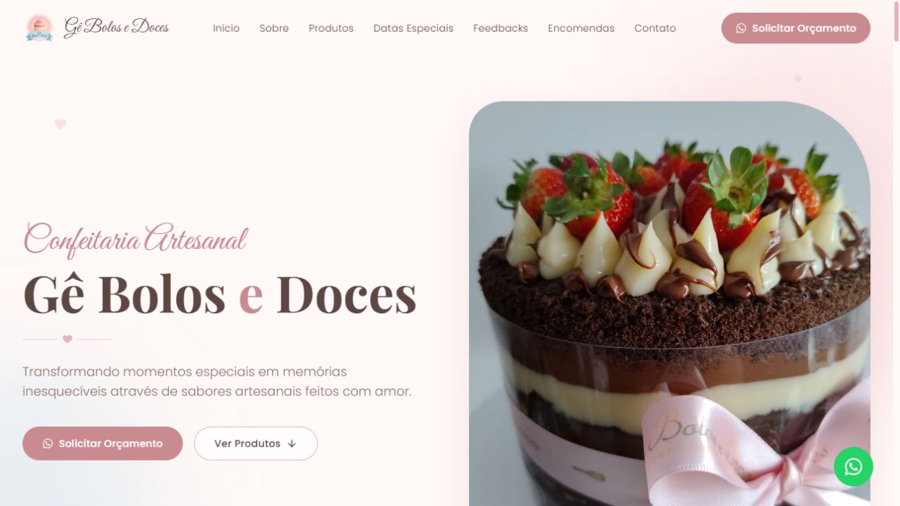 Catálogo digital da Gê Bolos e Doces